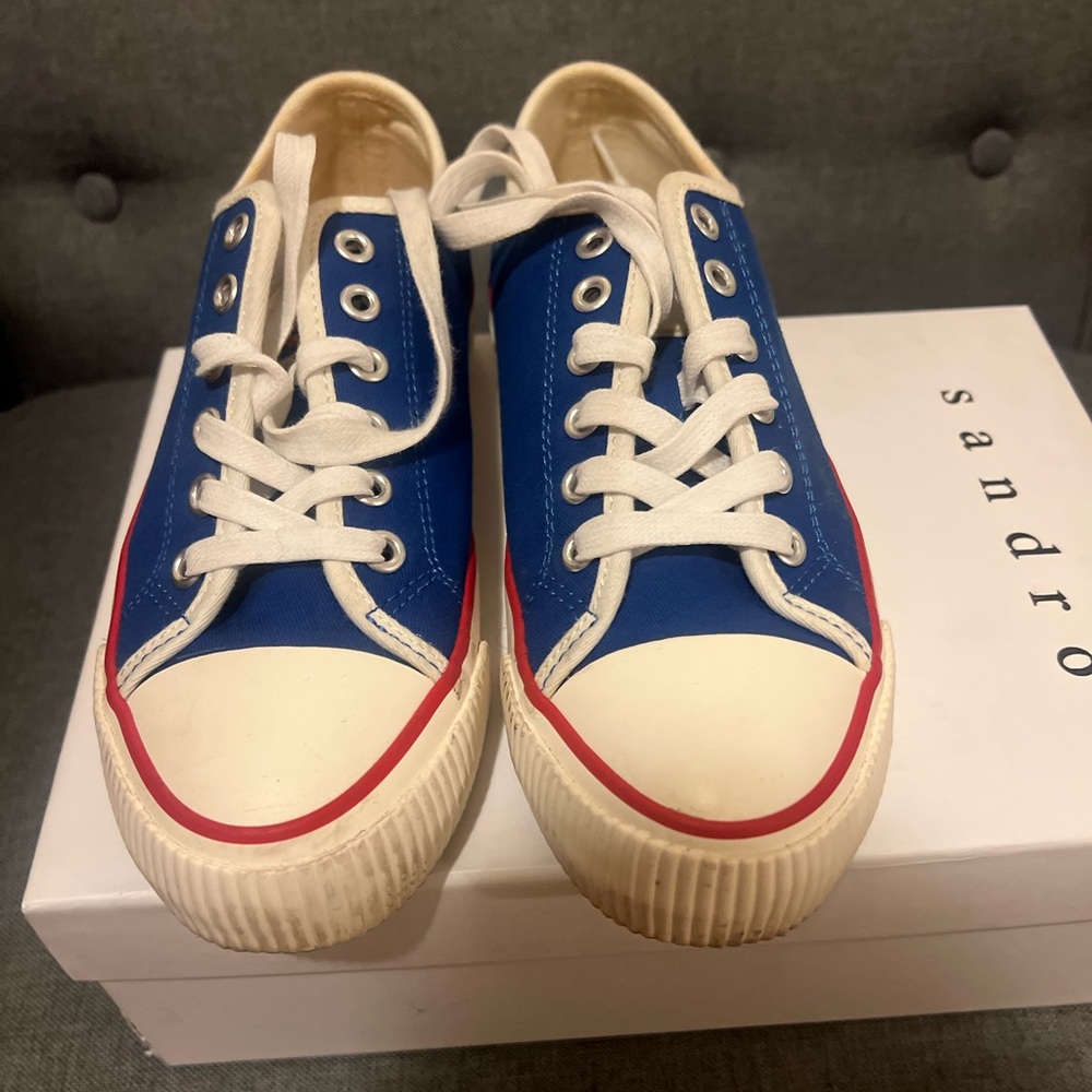 Sandro Canvas Low Top Sneakers